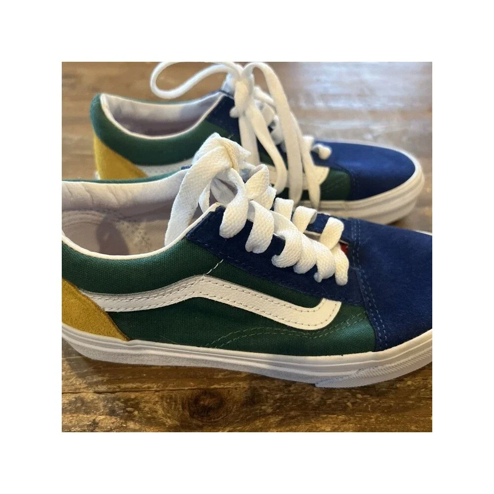 Vans Old Skool Yacht Club Color Block Suede Unisex Shoes Kids Boys 1.5 New